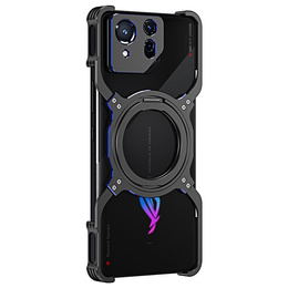 Carcasă pentru ASUS ROG Phone 8 5G / 8 Pro 5G, Kickstand Bumper, cu capac pentru obiectiv, pentru MagSafe, negru / albastru