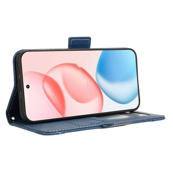 Cu clapetă pentru Honor 400 5G, Card Slot, albastru închis