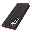 Cu clapetă pentru Samsung Galaxy S25+ Plus, Litchi Skin Grain, negru