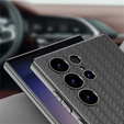 Huse pentru Samsung Galaxy S23 Ultra, GKK Woven Leather, gri
