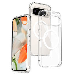 Husă pentru Google Pixel 9 Pro XL, Fusion Hybrid Case, pentru MagSafe, transparentă