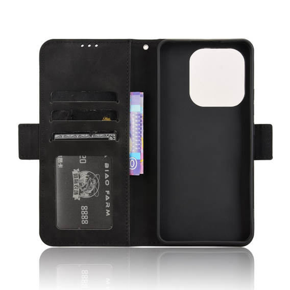 Cu clapetă pentru Xiaomi Redmi Note 14 4G, Card Slot, negru