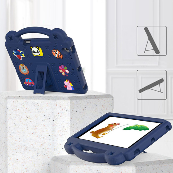 Husă pentru copii pentru Lenovo Tab M10 X505F X605F / Tab P10-X705F/L / Huawei T5 10.1, Cute Patterns, cu suport, albastru închis