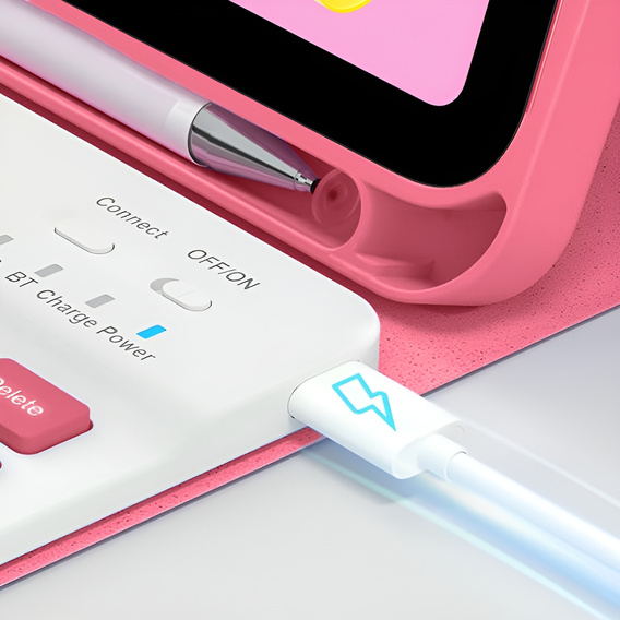 Carcasă + tastatură iPad 10.9 2022 10 Gen, Pen Slot, roz rose gold