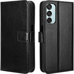 Cu clapetă pentru Samsung Galaxy M15 5G, Crazy Horse Wallet, negru