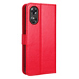 Cu clapetă pentru Oppo A17, Crazy Horse Wallet, roșu