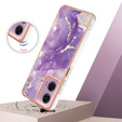 Carcasă de protecție pentru Motorola Moto G24 / G24 Power / G04, Marble Slim Case, violet închis