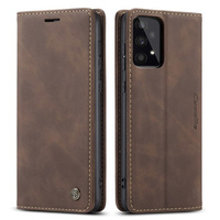 Husa CASEME pentru Samsung Galaxy A33 5G, Leather Wallet Case, cafea