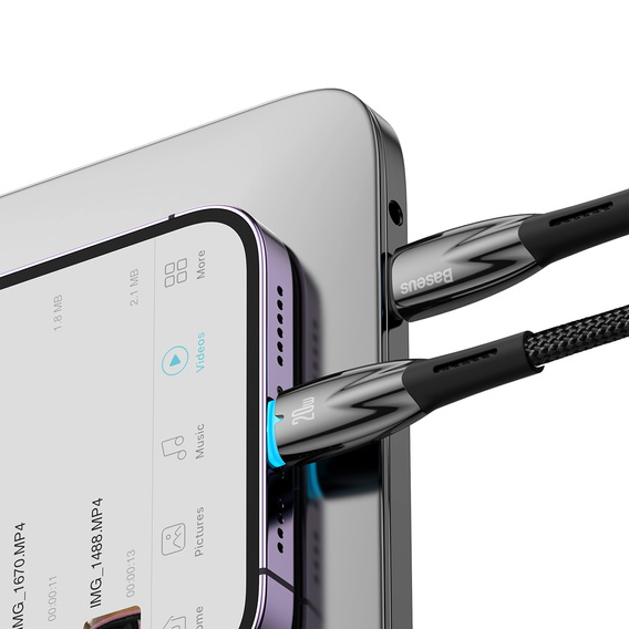 Baseus Glimmer USB-C la Lightning 20W 2m cablu pentru iPhone
