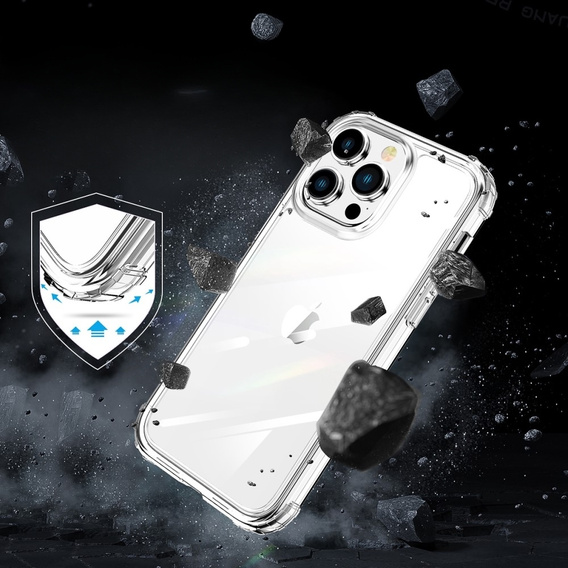 Carcasă pentru iPhone 14 Pro, Shockproof, cu folie, transparentă
