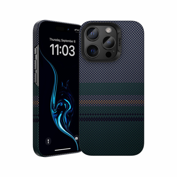 Husă BENKS Kevlar Magnetic Armor Air Aurora 600D SA66 pentru MagSafe pentru iPhone 16 Pro Max