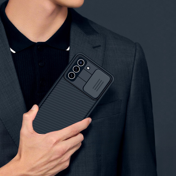 Carcasă blindată Nillkin pentru Samsung Galaxy S21 FE, CamShield Pro, negru
