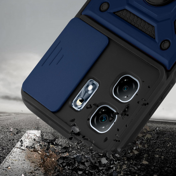 Husă blindată pentru Infinix Hot 50i 4G, CamShield Slide, albastru