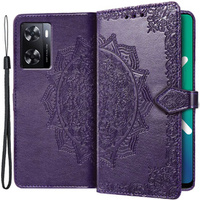 Cu clapetă pentru Oppo A57s, Mandala, violet