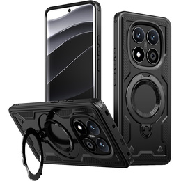 Carcasă pentru Xiaomi Redmi Note 14 Pro 5G /  Poco X7 5G, Military MagSafe, negru + 9H Glass