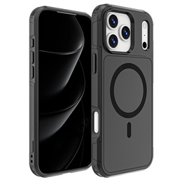 Husă MagForce pentru iPhone 17 Pro Max, pentru MagSafe, blindată, neagră