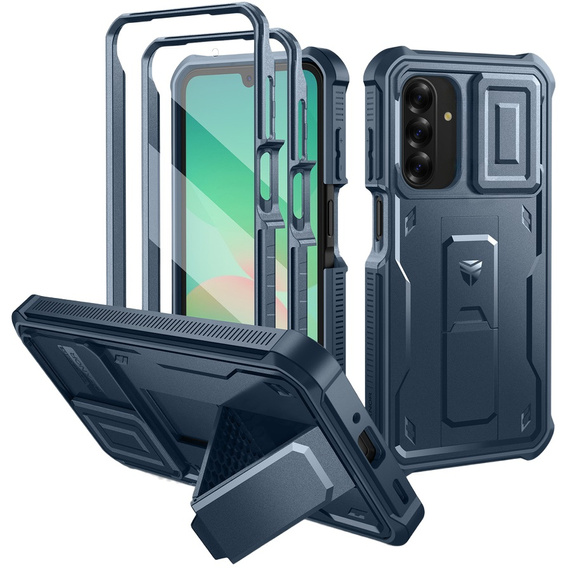Husă blindată pentru Samsung Galaxy A26 5G, Dexnor Full Body (Two Frames), albastru