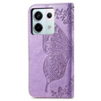 Cu clapetă pentru Xiaomi Redmi Note 13 Pro 5G, Butterfly, violet