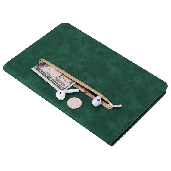 Huse pentru Lenovo Tab P11 Gen 2, Wallet Pen Slot, verde
