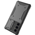 Husa pentru Samsung Galaxy A55, ERBORD Rugged Case, negru (două rame)
