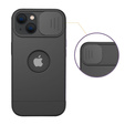 Husă ERBORD MagSafe Cam Slider, negru + sticlă pentru ecran pentru iPhone 13 / iPhone 14