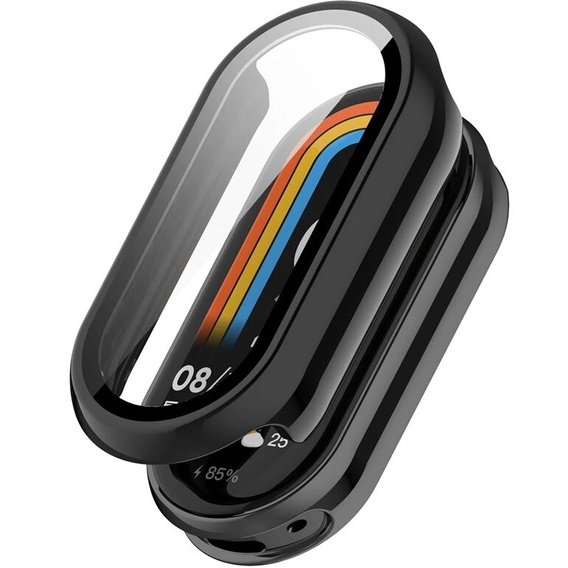 Carcasă 2in1 + sticlă călită pentru Xiaomi Smart Band 10 / 9 / 8, negru