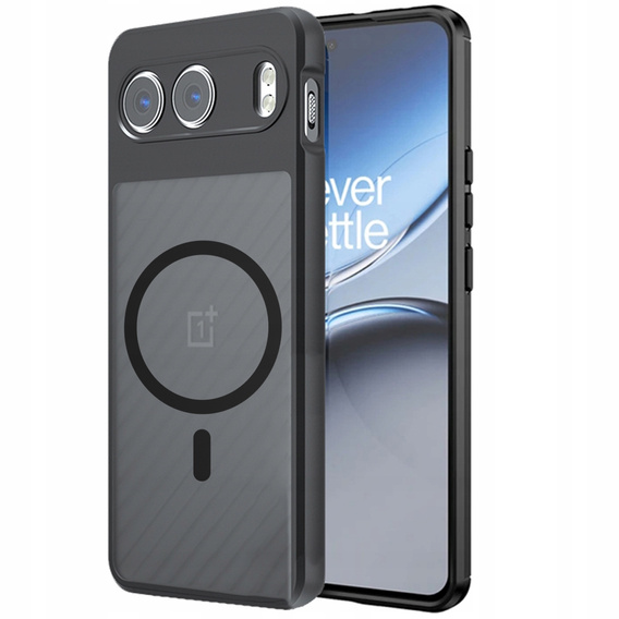 Husă pentru OnePlus Nord 4, pentru MagSafe, ERBORD Matt Case, negru + sticlă pentru ecran