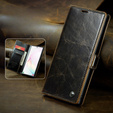 Carcasă flip CASEME pentru Samsung Galaxy Note 10 Plus, Waxy Textured, cafea