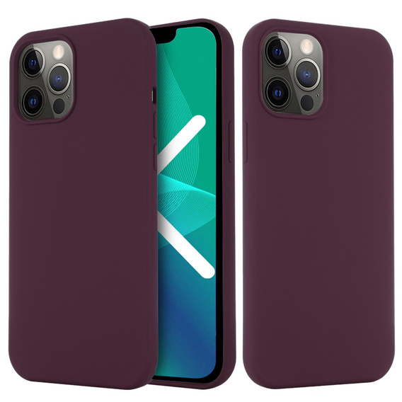 Huse pentru iPhone 13 Pro, Silicone MagSafe, maroon
