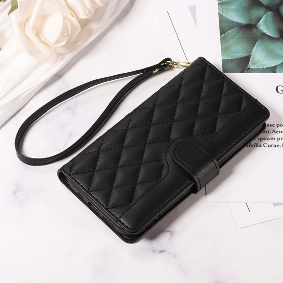 Carcasă cu clapetă pentru Honor 400 Pro 5G, Crossbody Leather Wallet, negru