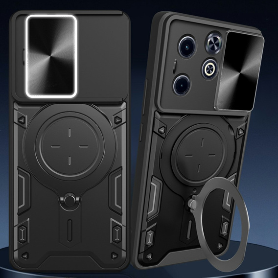 Husă blindată pentru Infinix Hot 40i, CamShield Slide, negru