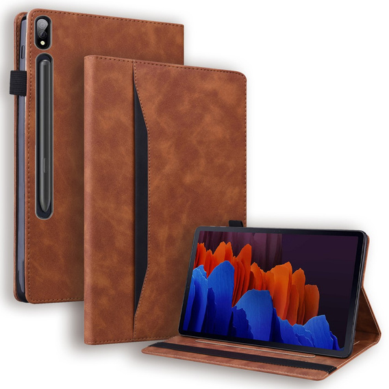 Husă pentru Samsung Galaxy Tab S10 FE+ Plus, Classic, cu spațiu pentru stylus, negru