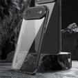 Husă din silicon pentru iPhone Air, cu spate dur, negru fumuriu