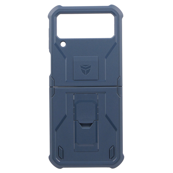 Husă blindată pentru Samsung Galaxy Z Flip 4 5G, Dexnor Clip Holder, albastru marin