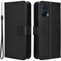 Cu clapetă pentru Motorola Moto G85, Wallet Smart Magnet, negru