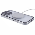 Carcasa Magnetic Dual Glass MagSafe pentru iPhone 16 Pro, de argint