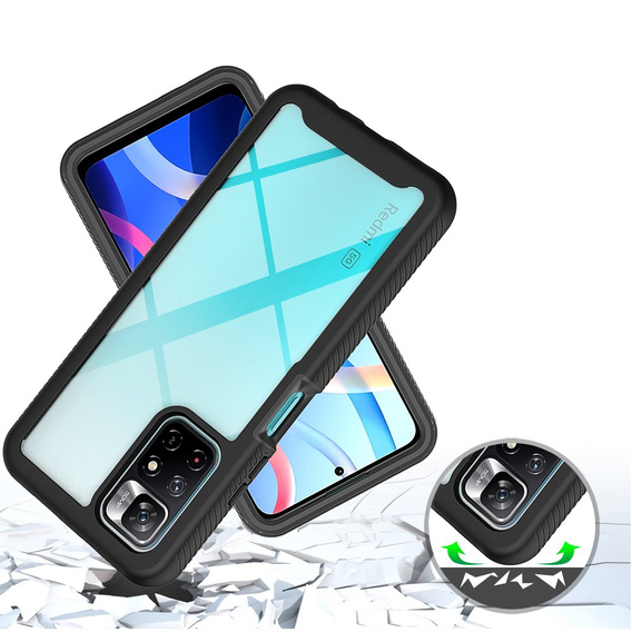 Carcasă pentru Xiaomi Poco M4 Pro 5G / Redmi Note 11S 5G, Shockproof, cu folie, albastru