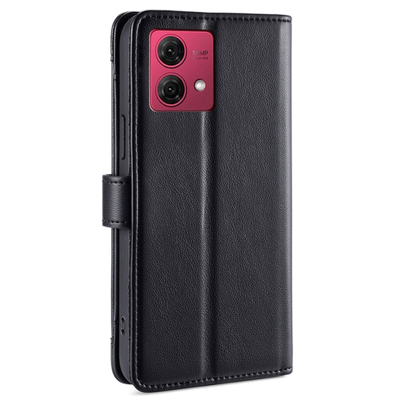 Cu clapetă pentru Motorola Moto G84 5G, Wallet Zipper Pocket, negru