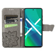 Cu clapetă pentru Motorola Moto G71 5G, Butterfly, gri