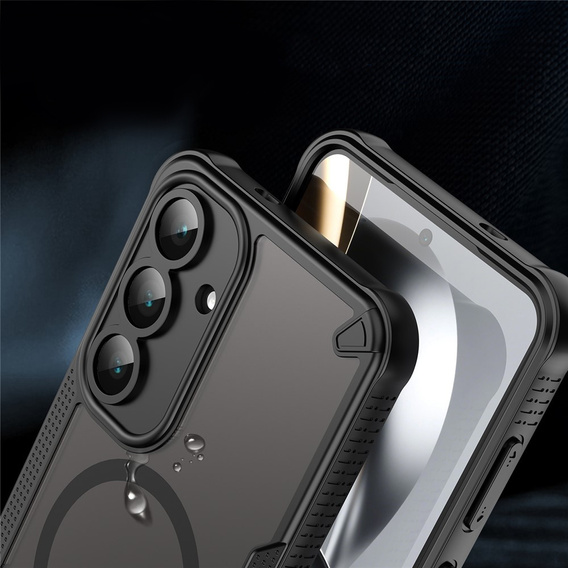 Husă blindată pentru Samsung Galaxy S25 FE, pentru MagSafe, negru mat