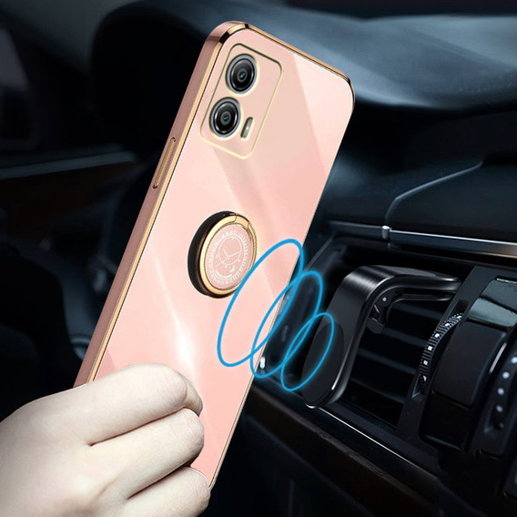 Huse pentru Motorola Moto G53 5G, Electro Ring, roz rose gold