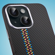 Carcasa pentru iPhone 15, Carbon Fiber MagSafe, negru