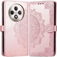 Cu clapetă pentru Oppo Reno 12FS / 12F, Mandala, roz rose gold