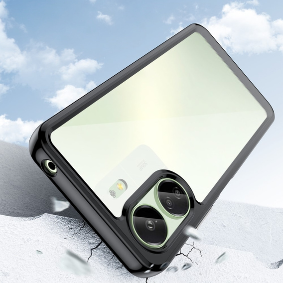 Huse pentru Xiaomi Redmi 13C / Poco C65, Fusion Hybrid, transparent / negru