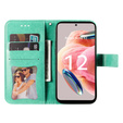 Cu clapetă pentru Xiaomi Redmi Note 12 4G, Mandala Flower, verde