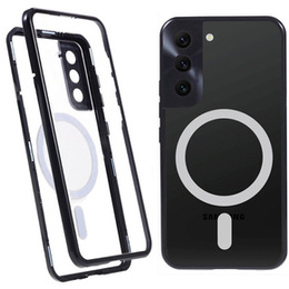 Carcasa Magnetic Dual Glass MagSafe pentru Samsung Galaxy S21+ Plus, negru
