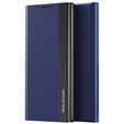 Cu clapetă pentru Samsung Galaxy M33 5G, Side Magnetic, albastru închis