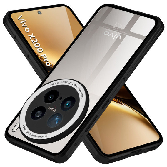 Husa pentru Vivo X200 Pro 5G, Magnetic Dual Glass, negru