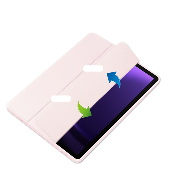 Husă pentru Samsung Galaxy Tab S10 Lite / S10 FE / S9 FE, Smartcase Hybrid, cu spațiu pentru stylus, roz