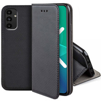 Carcasă pentru Motorola Moto G34 5G, Smart Magnet, negru + sticlă 9H